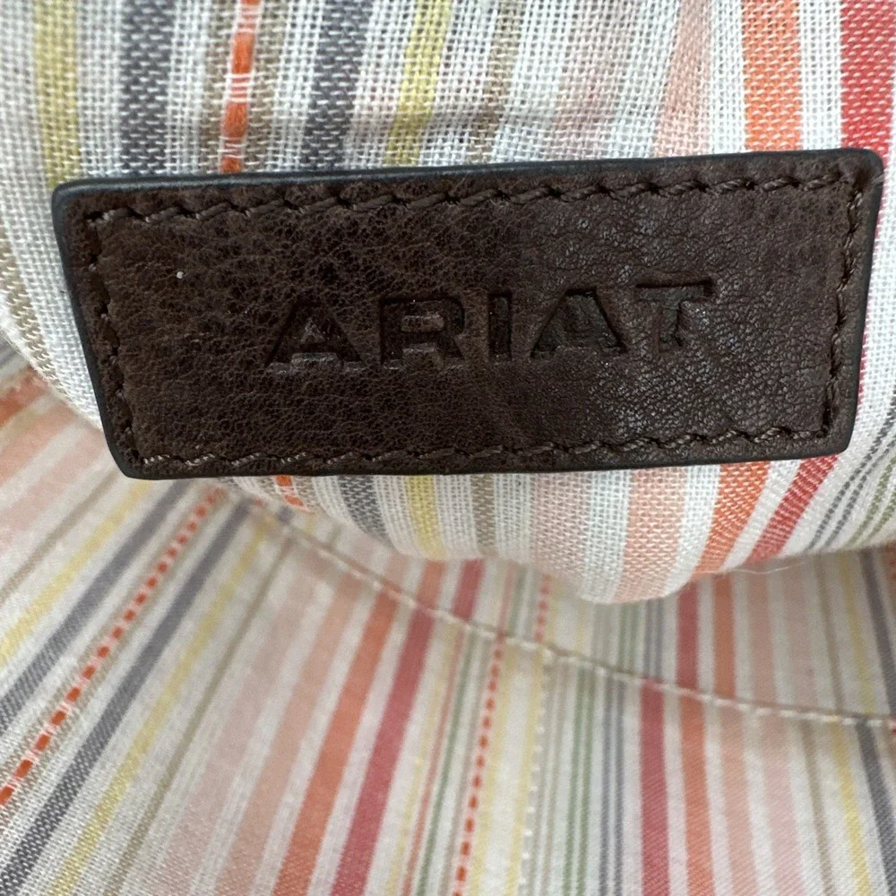 ARIAT Serape Large Tote Purse, Leather Western Bag Leather Straps 12x14